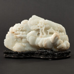 Lot 056 A MAGNIFICENT IMPERIAL WHITE JADE 'VILLAGE CELEBRATION' MOUNTAIN BOULDER
QING DYNASTY, 18TH/19TH CENTURY