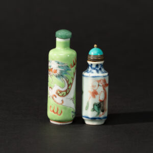 Lot 074 TWO PORCELAIN SNUFF BOTTLES
19TH CENTURY