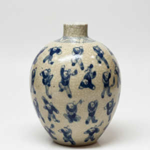 Lot 078 A GE-TYPE GLAZE AND BLUE AND WHITE 'BOYS AT PLAY' SNUFF BOTTLEMID-QING DYNASTY