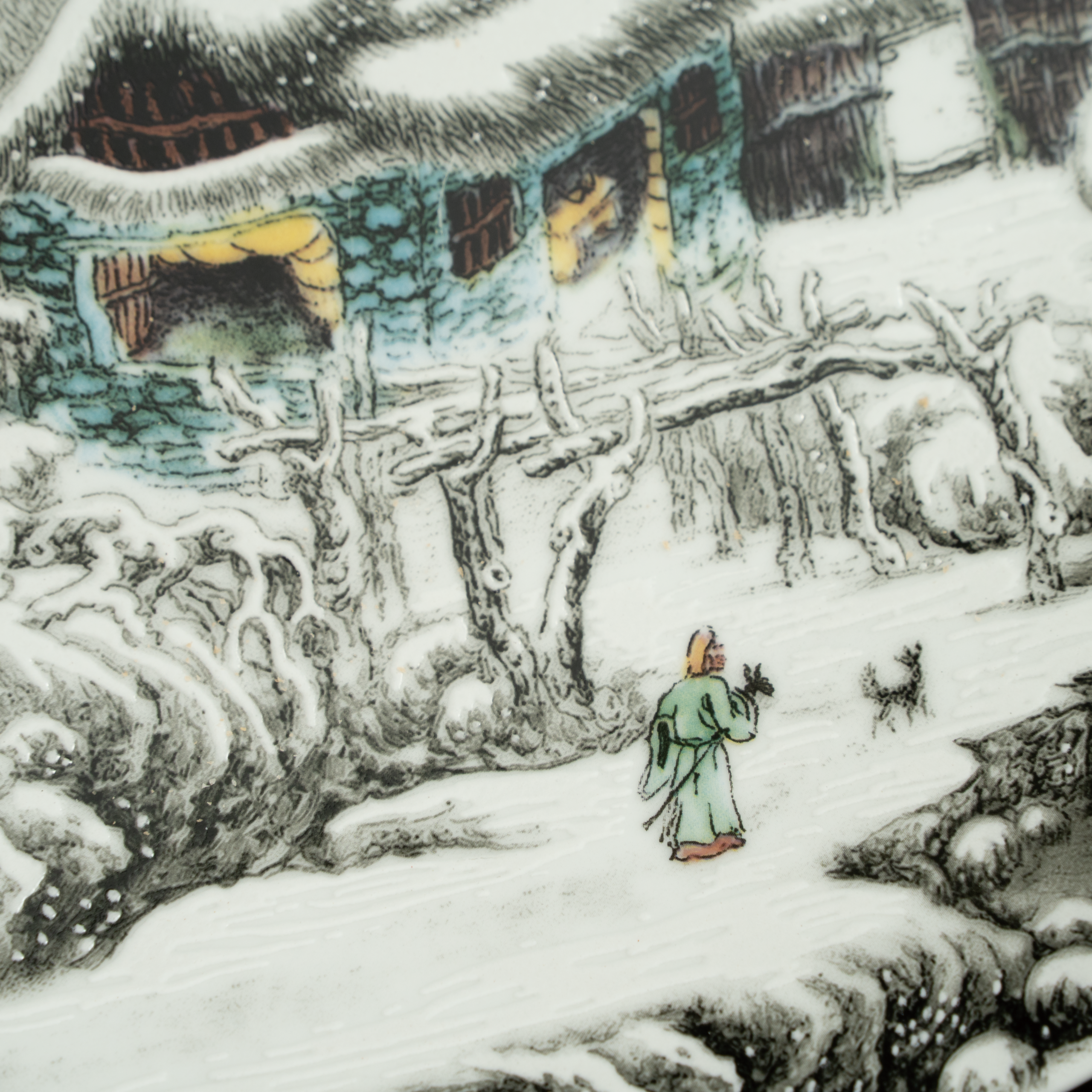 Lot 103 A LARGE FAMILLE NOIRE 'WINTER LANDSCAPE' CHARGER
MODERN PERIOD
现代 汪林作墨彩雪景山水大盘 - Image 3